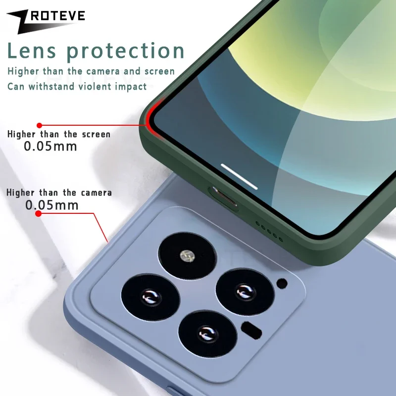 Dla Xiaomi14 Zroteve Silky Liquid Silicone Soft Cover Dla Xiaomi 14 T 14T Mi 13 13T Pro Xiomi Mi13 Lite Mi14T Mi14 Ultra Case