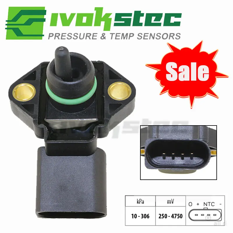 3Bar Intake Manifold Pressure MAP Sensor For VW Golf Passat Polo Audi TT A3 A5 Skoda Seat 95-26 038906051 062906051 1C0145803