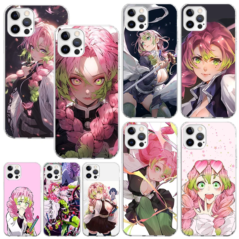 Demon Slayer Kanroji Mitsuri Phone Case For Iphone 16 15 14 13 Pro Max 12 Mini 11 X Xr Xs 7 Plus 8 + Se 2020 Art Fundas Back Cov