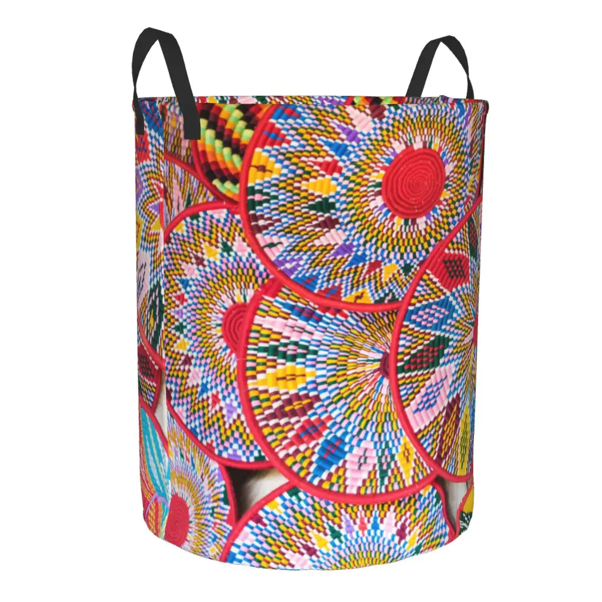 Custom Ethiopian Habesha Art Laundry Hamper Large Storage Basket Kids Nursery Toy Organizer