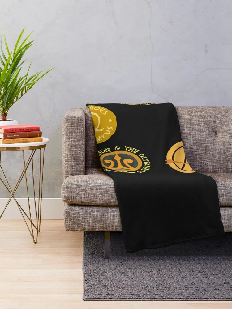 Rick riordan's logos classic t shirt Throw Blanket Luxury Designer Flannel Blankets