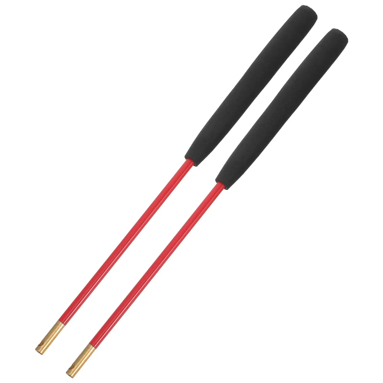 

1 Pair 35cm Diabolo Sticks Anti-slip Handle Solid Rods Copper Head Line Hole Juggling Acrobatics Chinese Stick Replacement