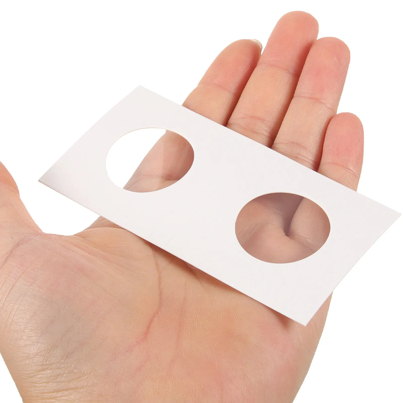 

4 Boxes Clear Paper Coin Holder Clip Transparent Coin Storage Protector Case for Collectors Organizer Supplies