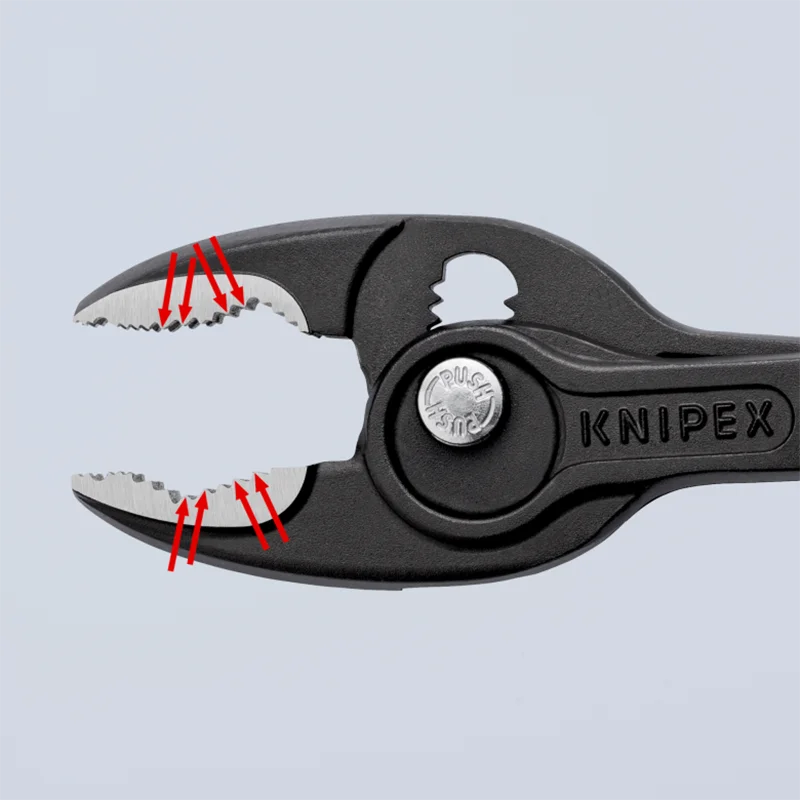 KNIPEX Tools 82 02 200 TwinGrip Slip Joint Pliers 8-Inch Adjustable and Labor-Saving Carp Pliers