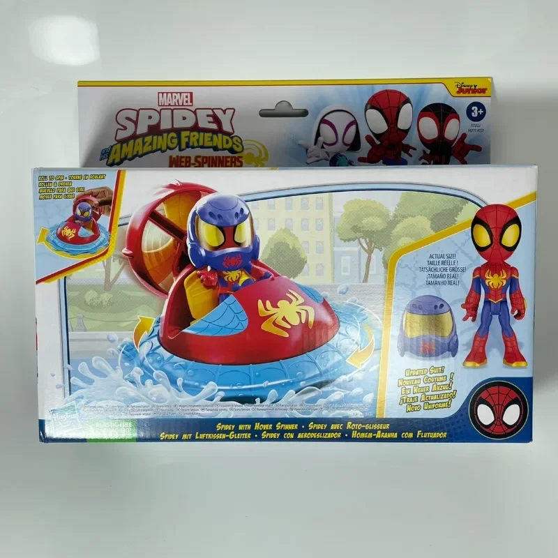 

Brand New Genuine Spider Man and His Amazing Friends Iron Man Spider Man Q Version Action Anime Figures Gifts for Child