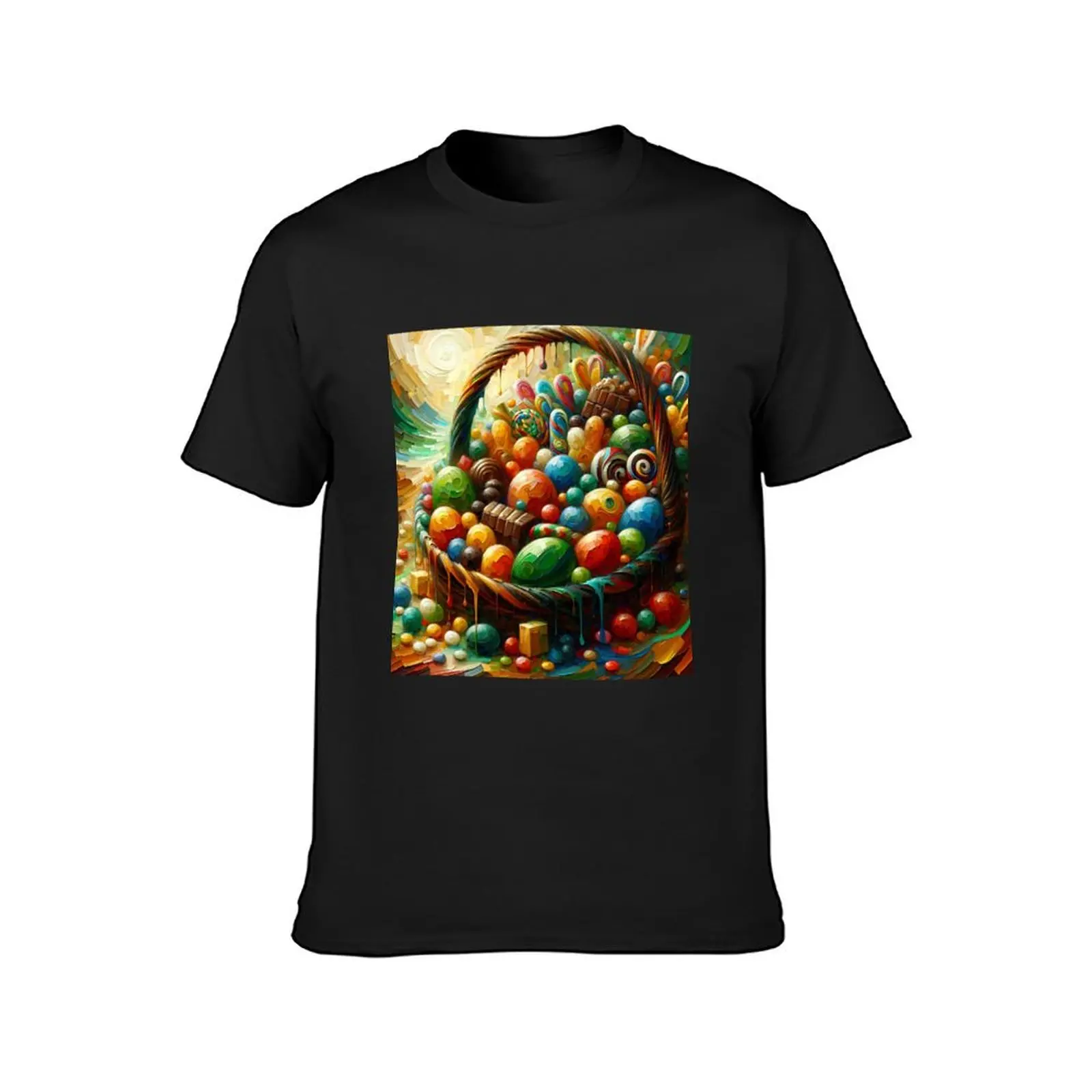 Candy Basket Delight T-Shirt for a boy sports fans t shirts for men cotton