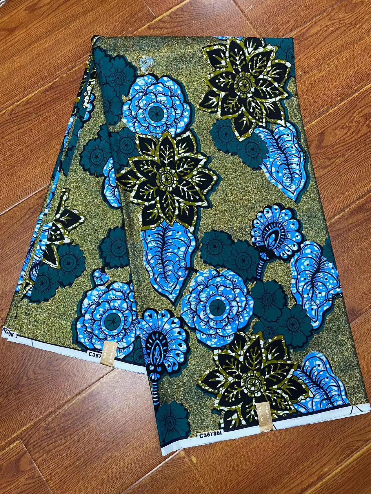 2023 Africano Grand Glam Glitter Tecidos De Cera Dourada Macia Ankara Tissu Costura Para O Vestido De Noiva de cetim 100% Algodão 3-5