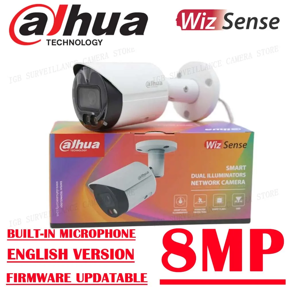 

Dahua IPC-HFW2849S-S-IL 8MP Smart Dual Light Fixed-focal Bullet WizSense Network POE Serveillance Camera