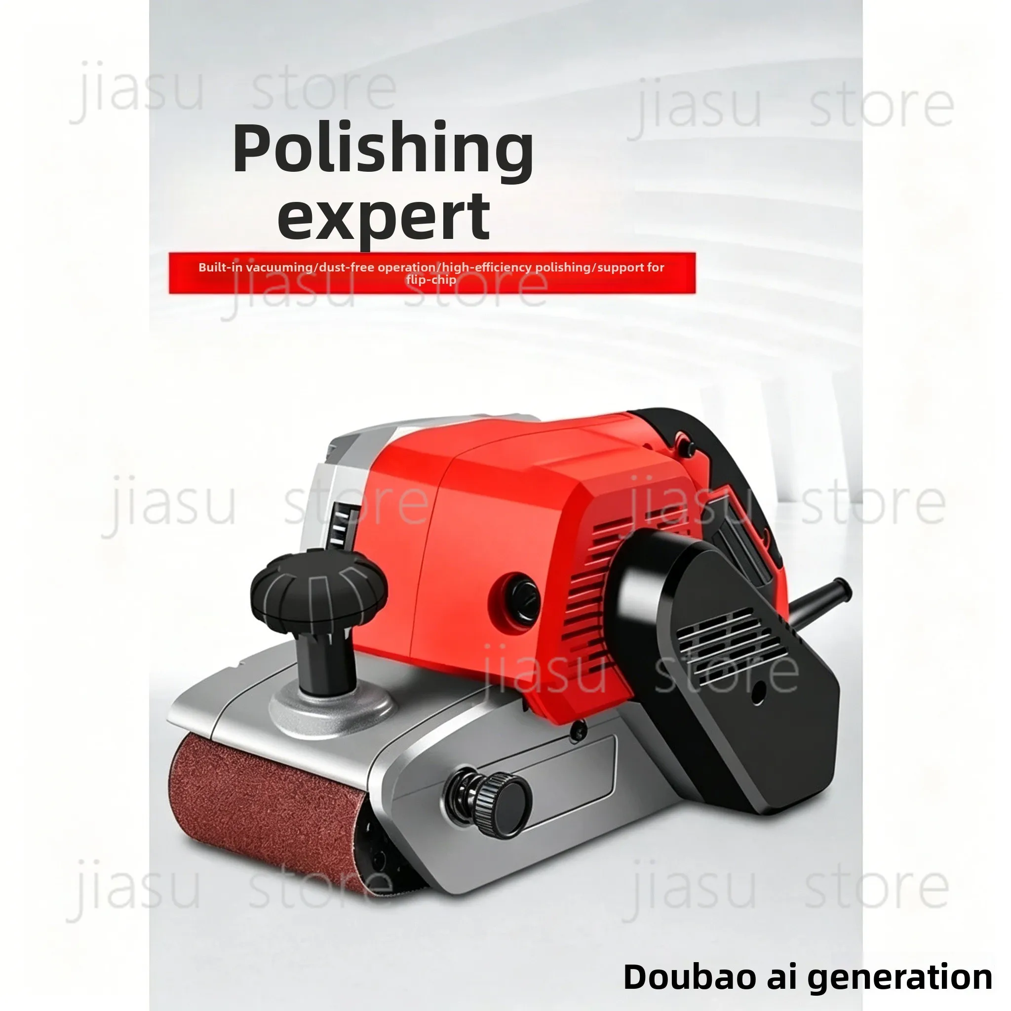 Portable 4-inch belt sander, high-power belt sander, household sandpaper machine for woodworking