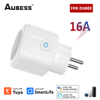 Tuya Smart Plug Zigbee 3.0 EU 16A / 20A With Power Monitor Smart Life Wireless Smart Socket Work With Alexa Google Home Alice