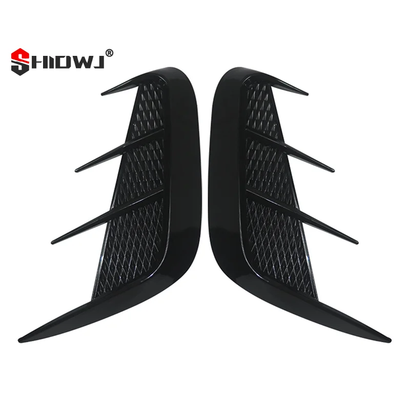 

1Pair Car Body Decoration Universal Carbon Fiber Pattern Soft Front Bumper Side Air Flow Vent Cover DIY Accessories