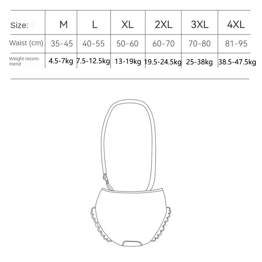 Reusable Female Pet Sanitary Panties with Straps Breathable Large Dogs Safety Diapers Non-slip Adjustable