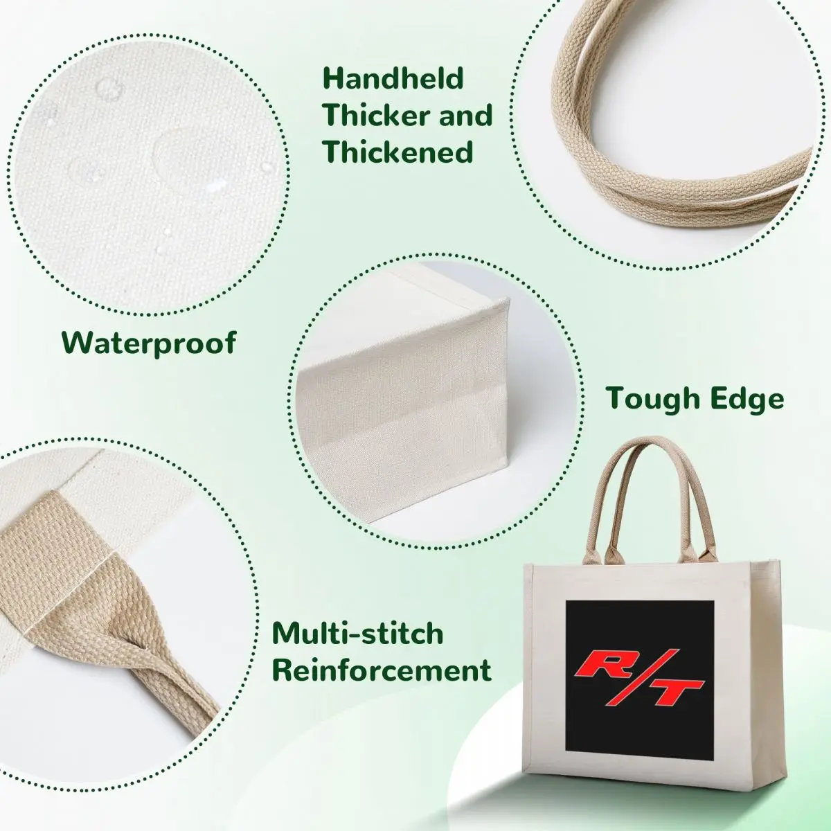 Dodge R/T Banner Tote Bag Women's bag shopping cart bags Fabric bag shopper bags