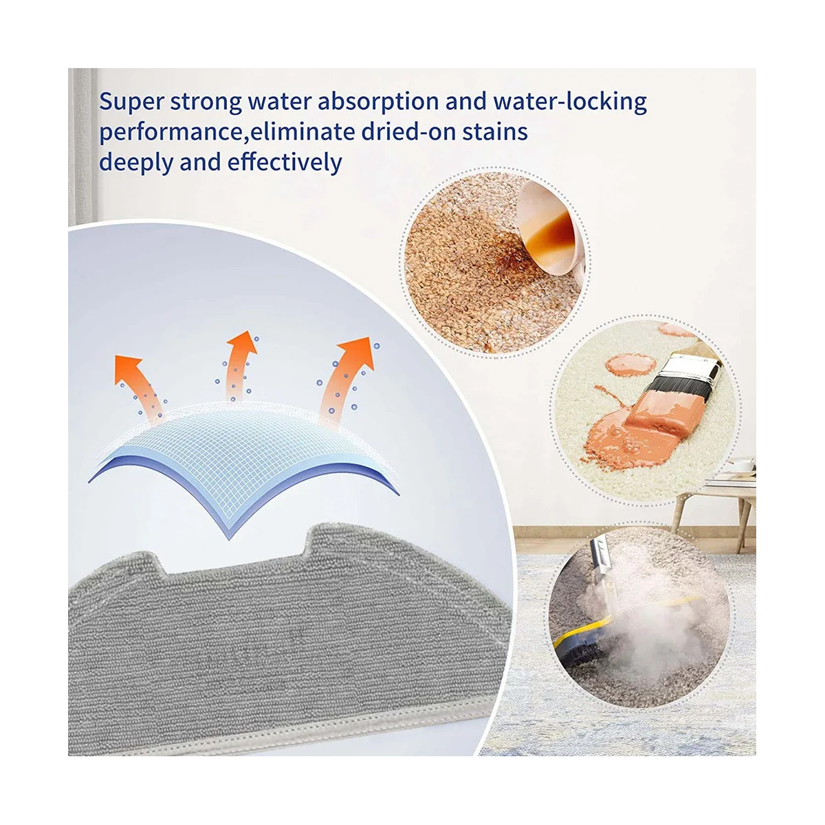 9Pcs for Robot Vacuum-Mop Pro / 2 Pro / MJSTS1 Vacuum Cleaner Parts Main Side Brush Filter Mop Cloth