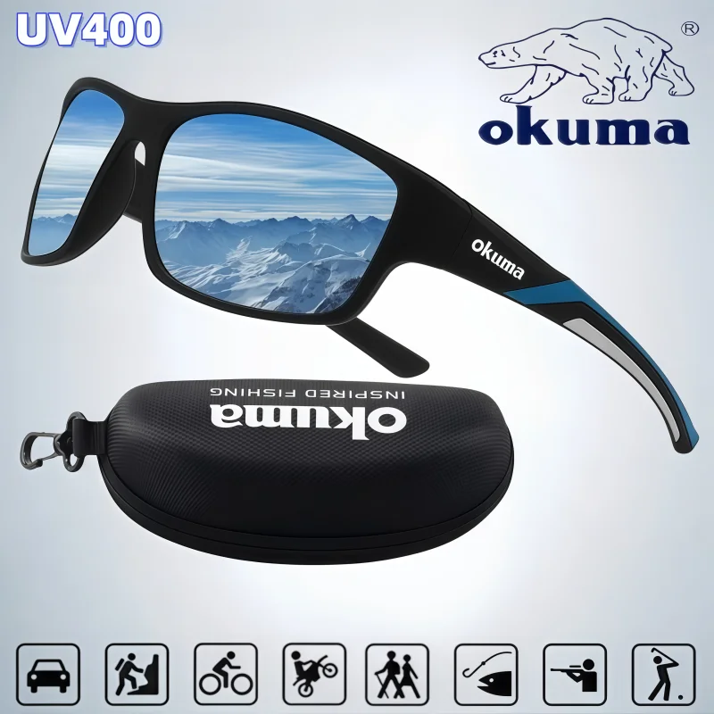 Okuma's new polarized glasses UV400 anti stray light, anti glare, unisex, suitable for cycling, driving, fishing, hunting, etc