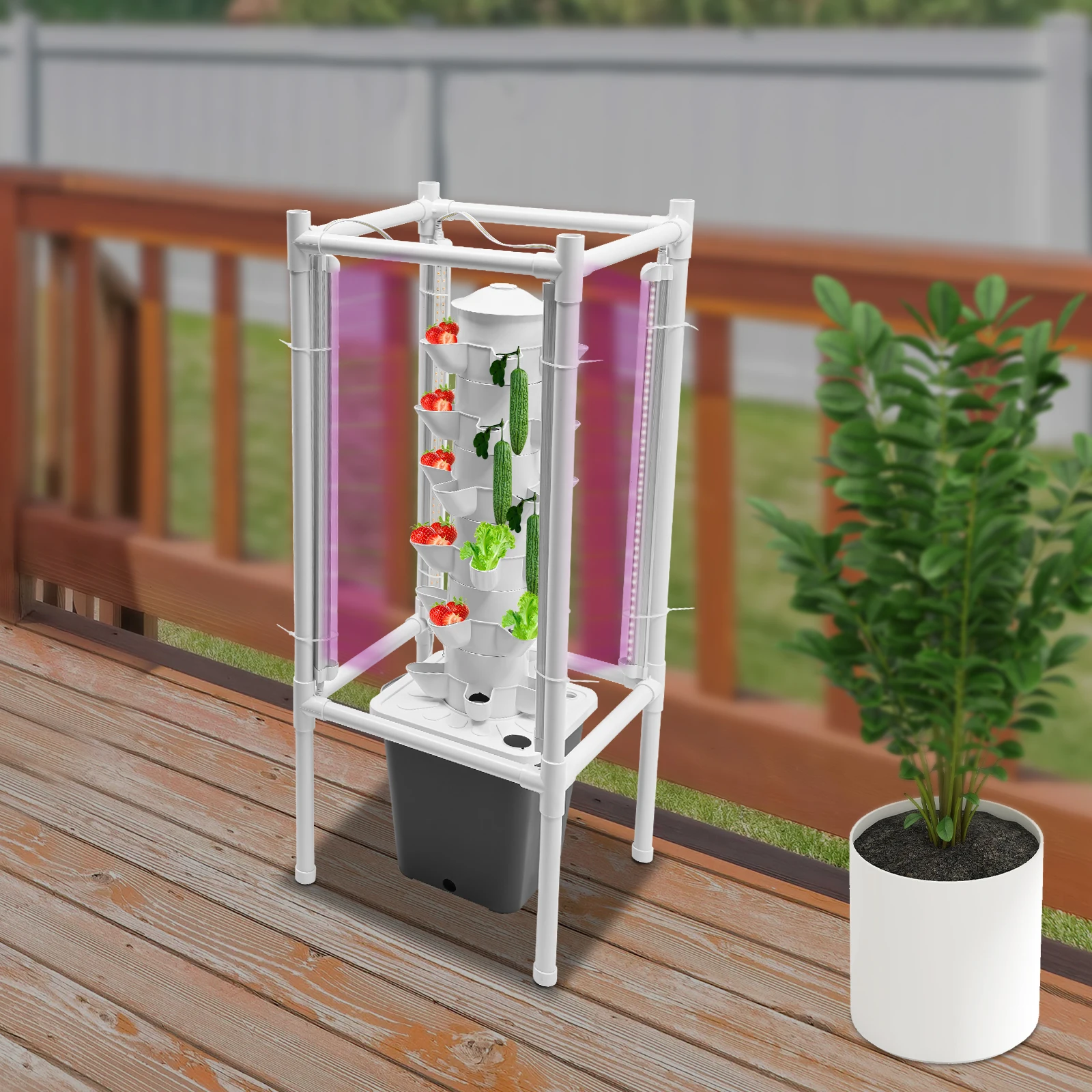 

Easy-Assemble&Clean Hydroponic Kit - Simple Structure No Glue Required, Smooth Surface&Removable Parts For Easy Maintenance