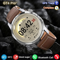 New GPS Smart Watch Men GT4 Pro 360*360 HD Screen Heart rate Bluetooth Call NFC IP68 Waterproof Blood Sugar Smartwatch Woman Man