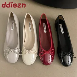 Soft Female Slip On Footwear Shallow Ladies Flats With Shoes Butterfly-Knot Fashion Round Toe Women Flats Boat Shoes Slides