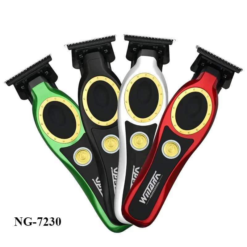 2024 New Hair Clippers WMARK NG-7230 Professional Oil Head Engraving Electric Clippers Selling  Charging Seat Hair Salon