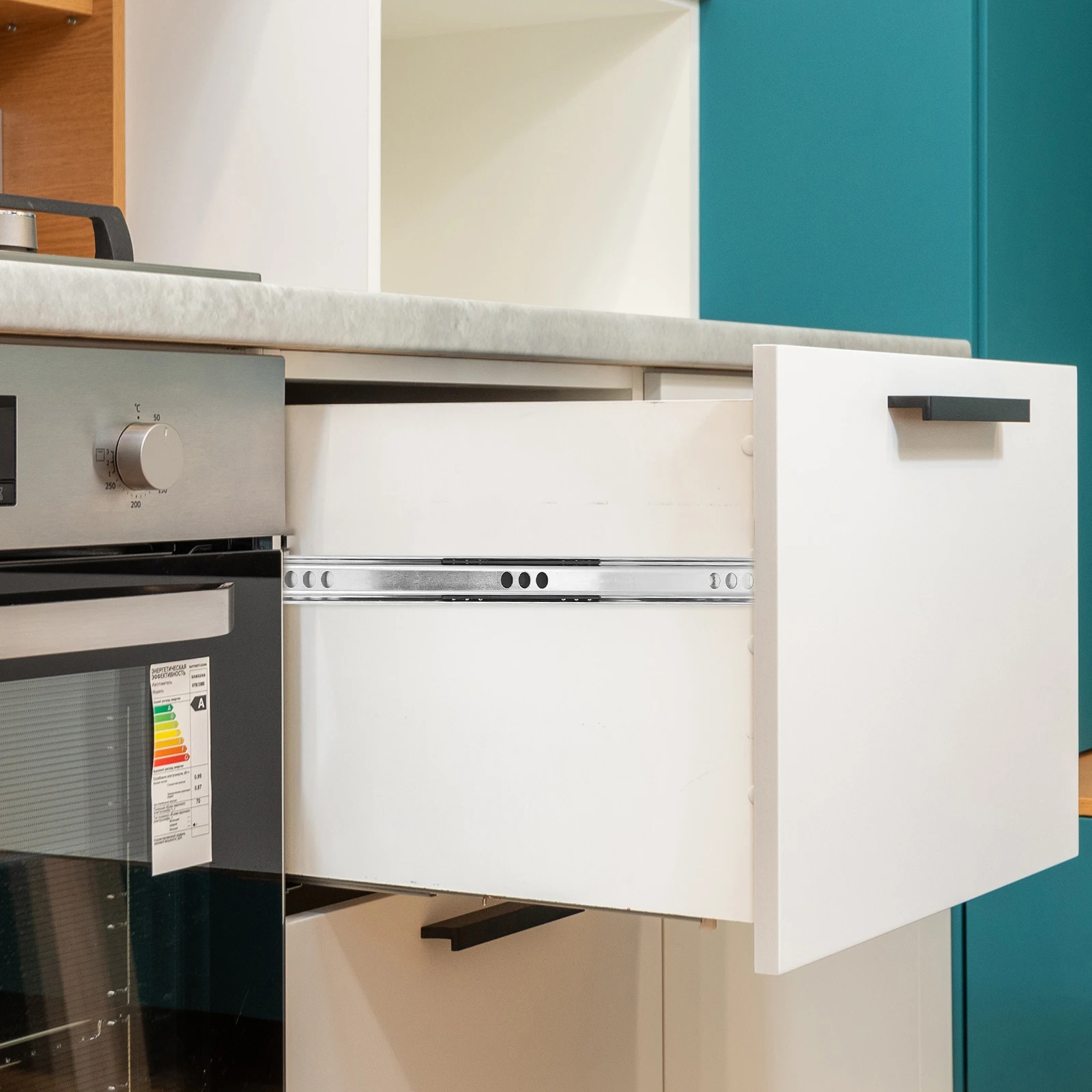 

2 Pcs Two-way Push-pull Slide Rail Heavyduty Drawer Slides Cabinet niture Kitchen Rails Track