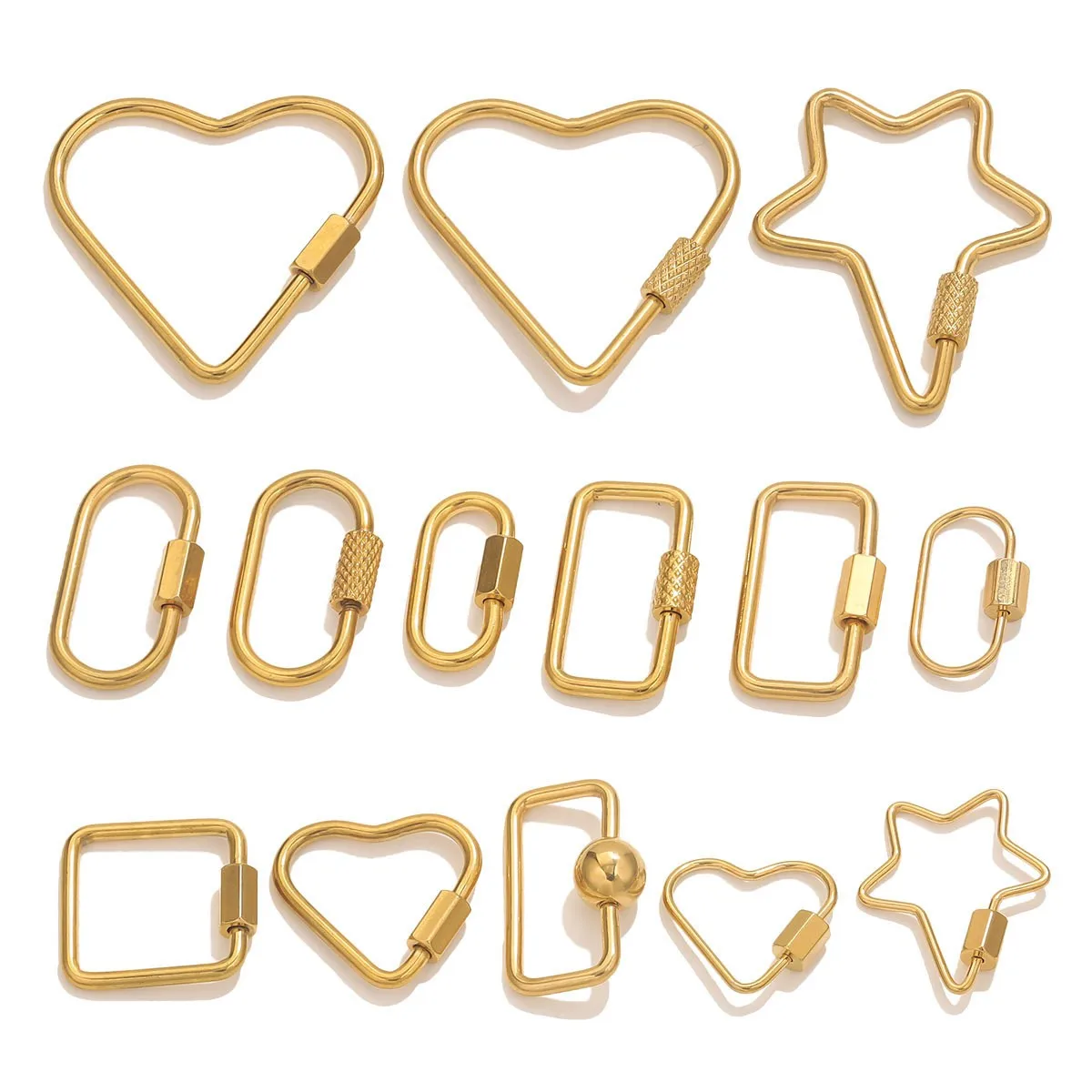 10 per pack Stainless steel furnace vacuum plating function buckle bracelet necklace bracelet buckle screw buckle accessories
