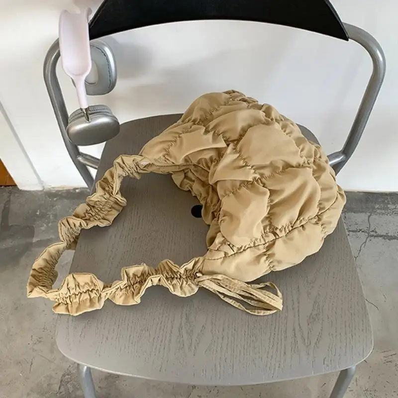 

Женская сумка для пельменей, большая вместительная сумка через плечо, однотонная облачная сумка