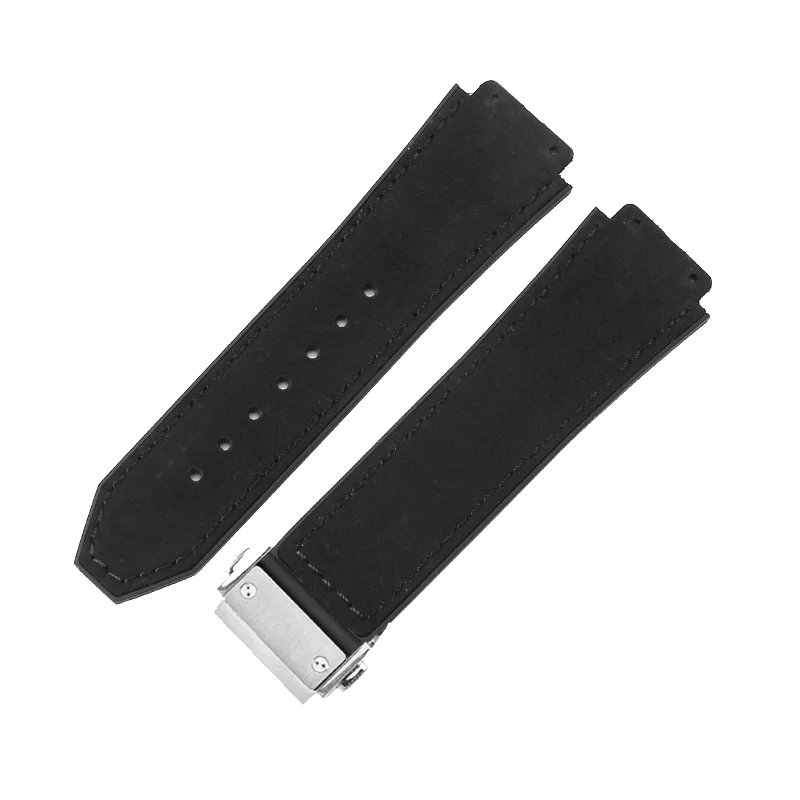 Für Hublot Yubo Classic Fusion Big Bang Herren Zuckerguss Echt leder konvexe Schnitts telle Silikon Unterhaut 26x19mm Uhren armband