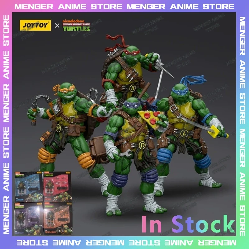 

JOYTOY Teenage Mutant Ninja Turtle TMNT Leonardo Donatello Michelangelo Raphael 1/18 Articulated Action Figure Collectible Model