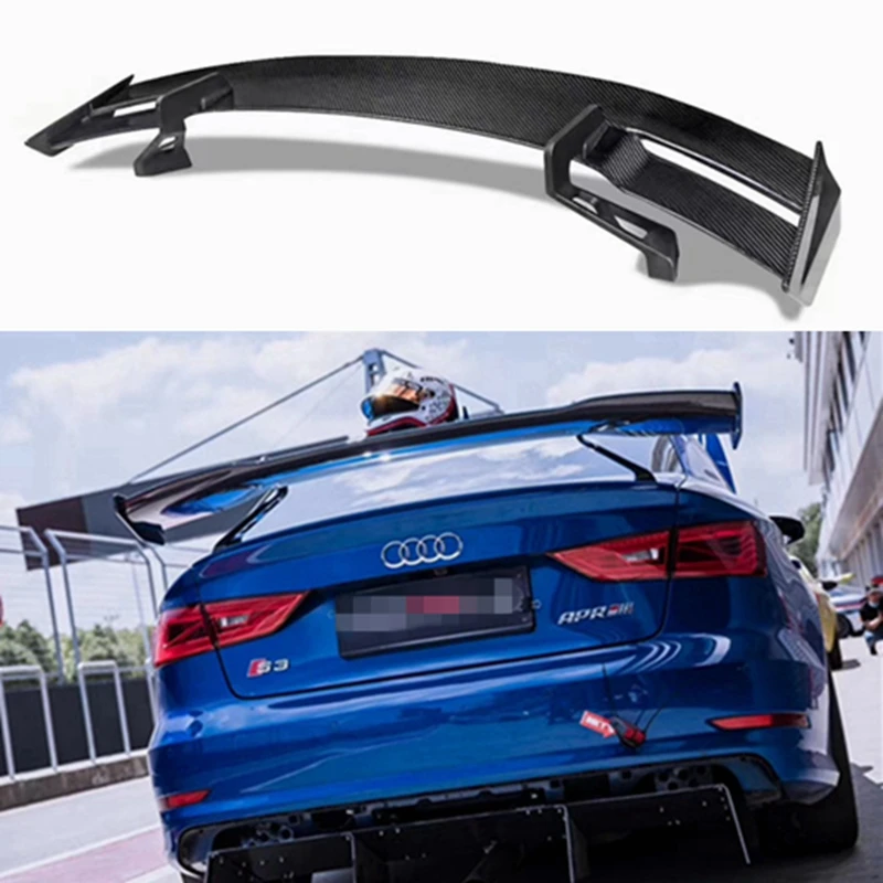 FOR Audi A3 S3 A4 A5 A6 A7 TT R8 Sedan Carbon Fiber Rear Spoiler Trunk Wing FRP Forged Carbon