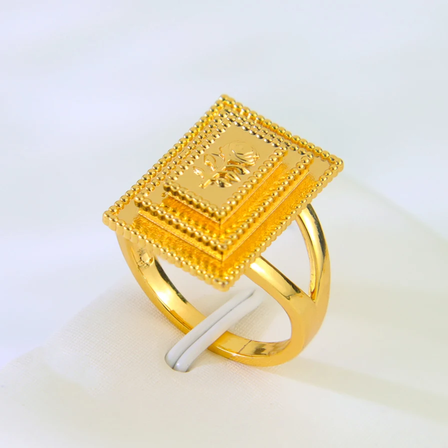 Türkische Goldmünzen Ring 21 Karat vergoldet Dubai Braut Hochzeit Paare Ringe Arabisch Islamische Frauen Ramadan Party Schmuck – Detail 10