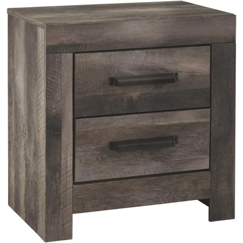 

Country Style 2 Drawers Double Drawer Nightstand Drawer Storage Cabinet for Bedroom Living Room Storage