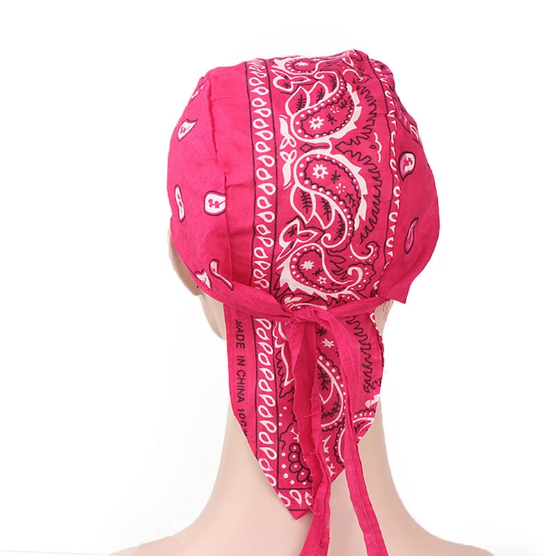 Cotton Cycling Pirate Bandana Men Women Headwraps Bike Headband Headcloth Sweat Wicking Beanie Hip-hop Turban Head Scarf