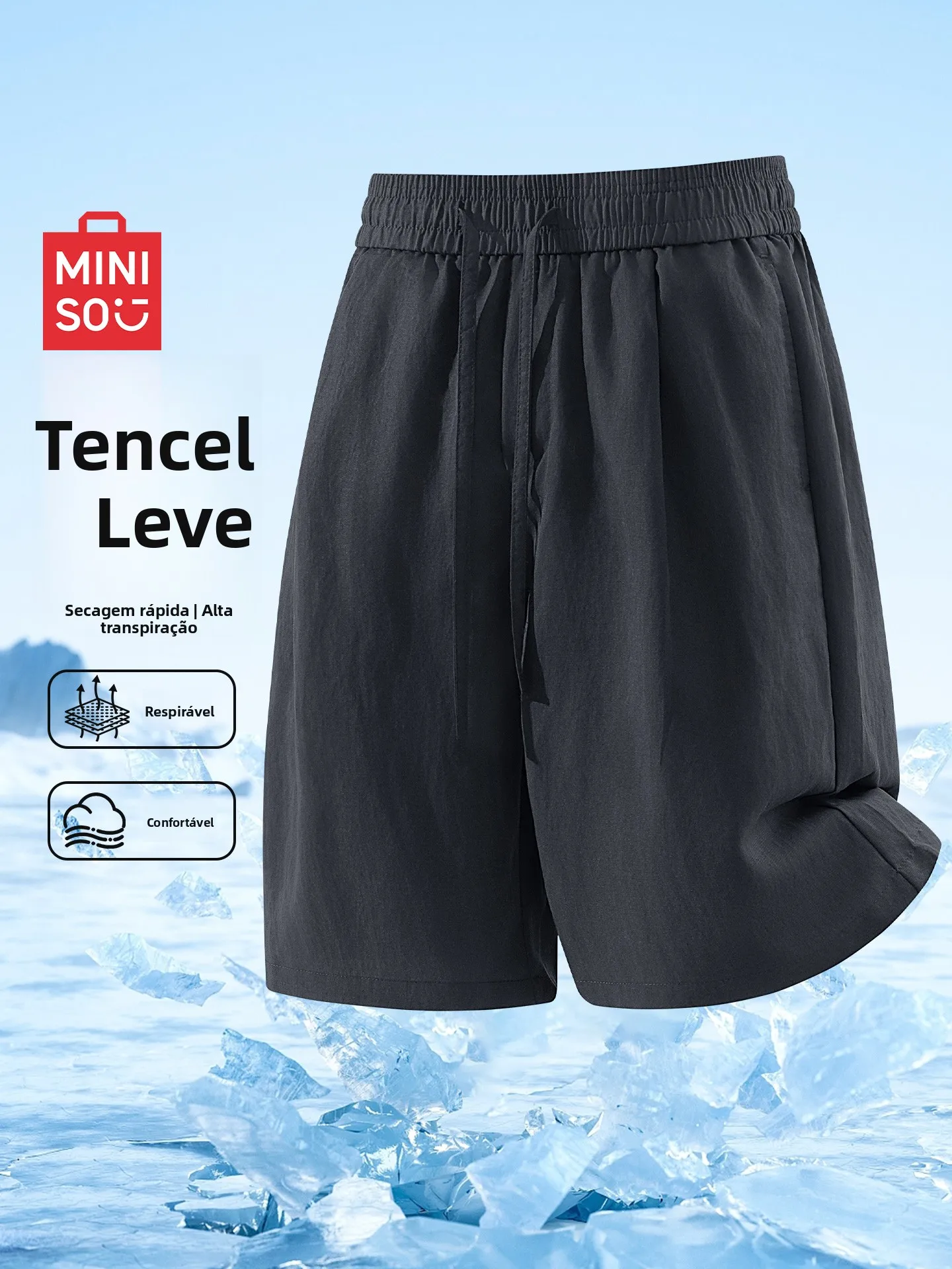 lightweight-casual-men's-sport-shorts-home-leisure-fiber-high-waist-five-quarter-length-straight-leg-fit-shorts