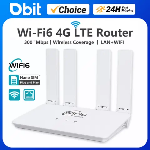 4G Lte 라우터 WiFi6 라우터 300Mbps 4G WiFi 모뎀 호환 비 계약 5G SIM 카드 핫스팟 신호 확장기