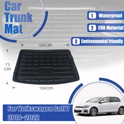 Car Trunk Mats For Volkswagen VW Golf 7 GTI R Mk7 Hatch 2013~2018 Rear Trunk Storage Pads EVA Boot Cargo Carpets Car Accessories