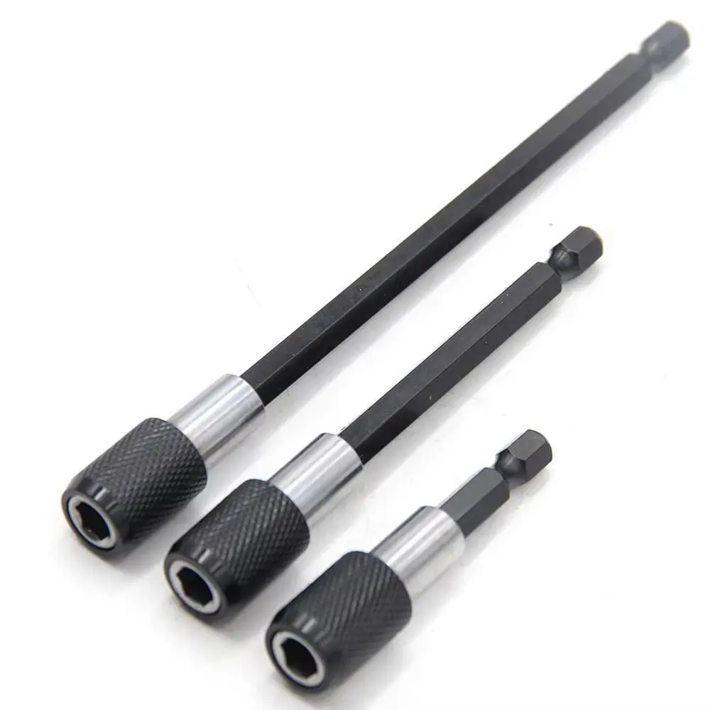 

3Pcs Hexagonal Quick Release Self-locking Extension Rod Electric Drill Driver Quick Transfer Rod Screwdriver Extension Rod Tool
