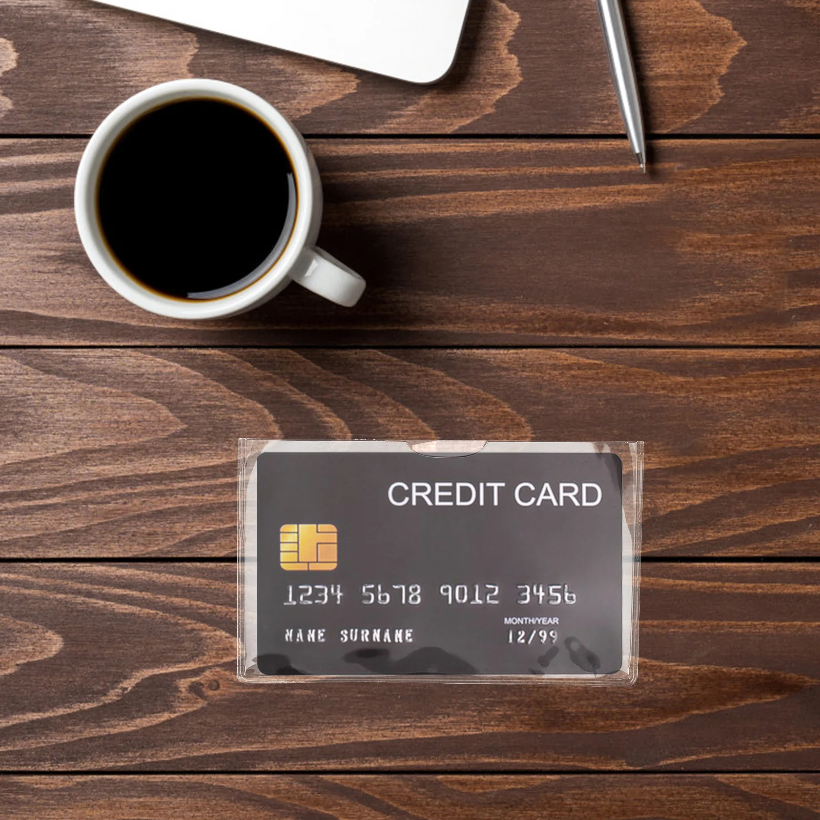 

20Pcs Clear Plastic Card Sleeves PVC Credit Business Social Security Card Protectors High Transparency Easy Use