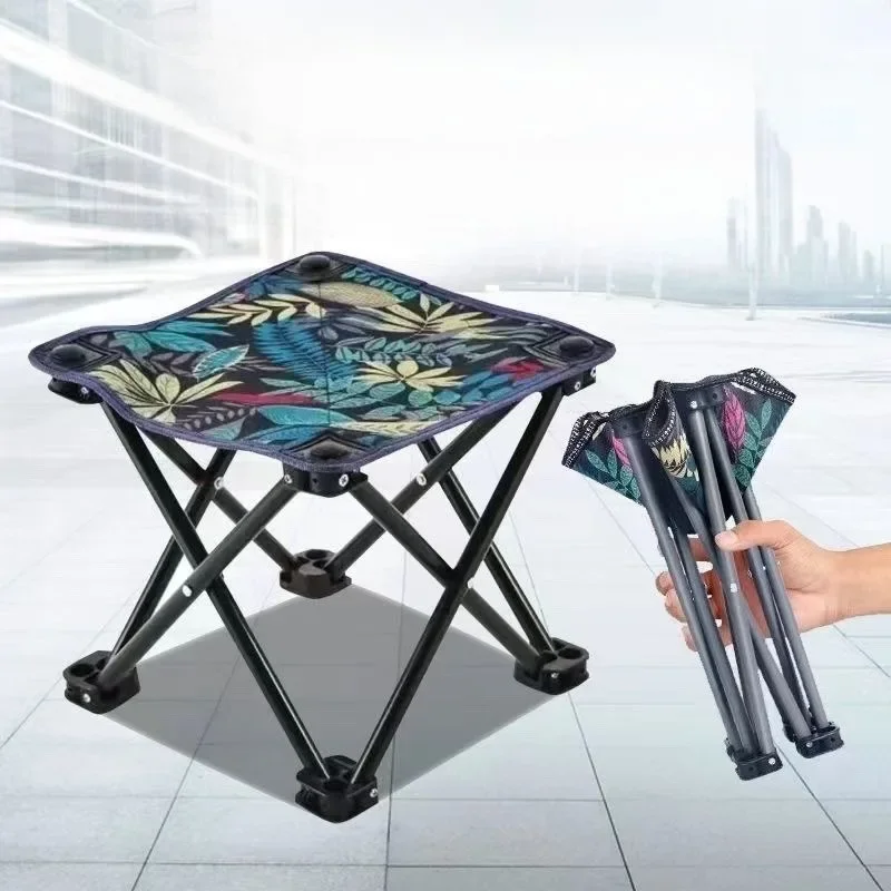 1 stücke Tragbare Hause Klappstuhl Outdoor BBQ Camping Picknick Sitz Kompakte Oxford Tuch Angeln Kunst Skizzieren Multi-Use-Hocker