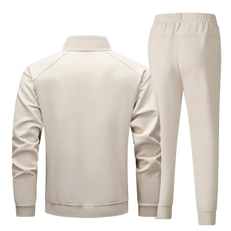Men's Spring Autumn Track Suit 2 Piece Set Stand Collar Jacket with Pants Casual Sports Running Outfit Matching Athletic Wear view 6