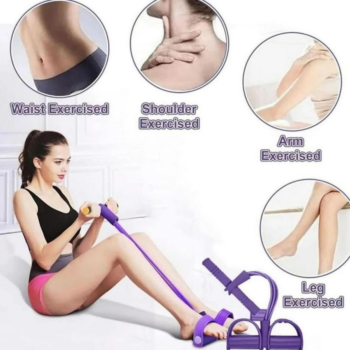 A quattro pedali a sei pedali pull-on sit-up aid Skinny Belly Fitness yogi utilizza una corda di tensione pull-on pull-on