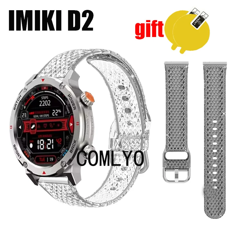 New For IMIKI D2 Strap Smart watch TPU Soft clear women men Sports Band Screen protector film