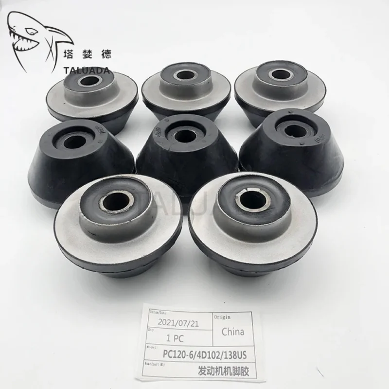 8 PCS PC-  Engine Mounting Rubber Cushion For PC120-6 PC138US Excavator Feet Bumper Foot Glue Druable Good Price