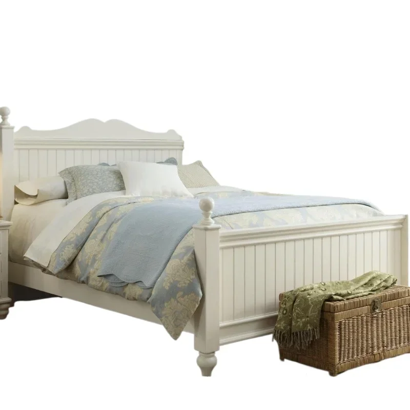 

American solid wood North American black walnut double bed retro 1.8 meters 1.5 modern simple master bedroom wedding medieval