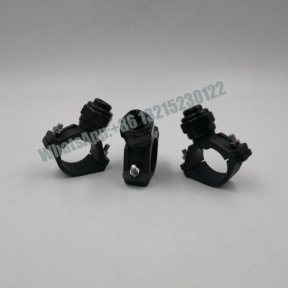 Plastic Eyelet Clip Nozzle, Pipe Clamp Holders, Fat Fan Spray, Quick Release, Agricultural Water Jet Irrigation Nozzle
