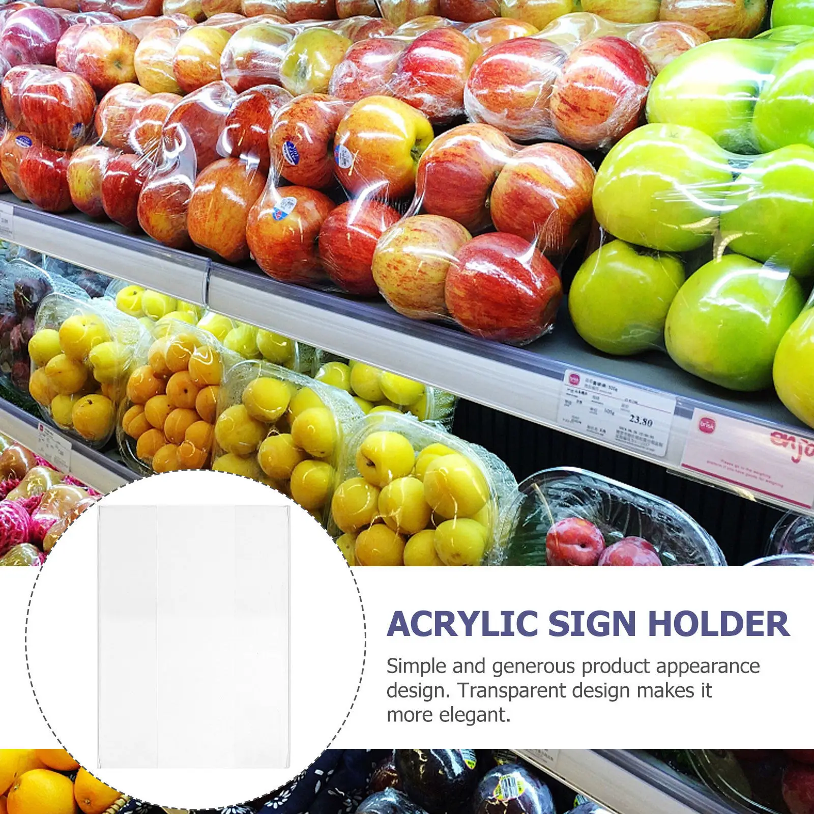 

Набор из 5 акриловых держателей для ценников: простые этикеточные держатели для полок, столов и информационных табличек в розничных магазинах