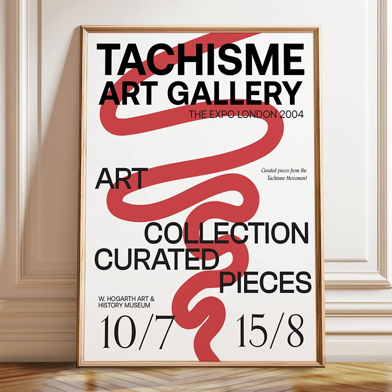 Japanese Exhibition Poster Vintage Abstract Geometric Art Print Canvas Painting Surrealism Wall Art Picture for Home Decoration
