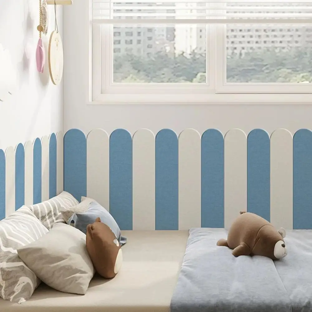 Anti Collision Wall Padding for Kids DIY Wall Paneling Self-Adhesive Protective Wall Panel Headboard for Playroom Nursery