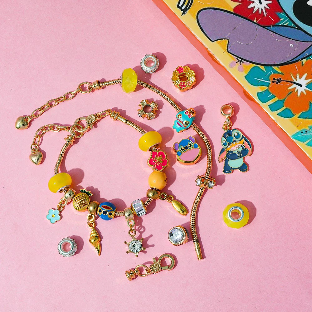 Disney Cartoon Creative Cute Stitch Series Bracelet Accessories DIY Bracelet Blind Box Personalized Fashion Party Gifts