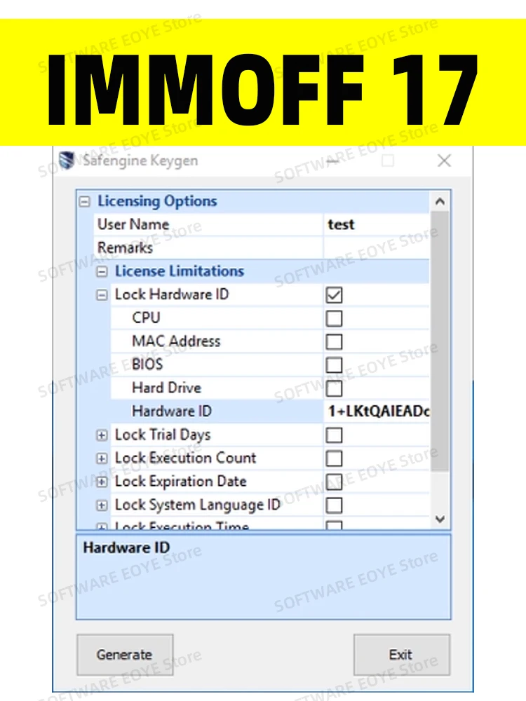 IMMOFF17 소프트웨어 EDC17 Immo of17 Ecu 프로그램, Neurotuning immoff17 Disabler, keygen 자동차 소프트웨어 전송