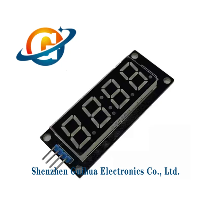 2pcs TM1637 0.56-inch 4-digit 7-segment digital tube clock display module with clock dot electronic clock display